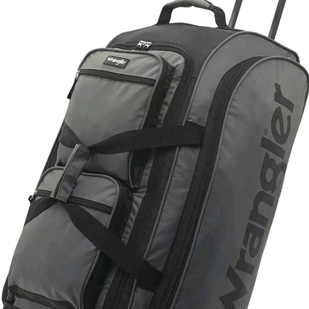 Wrangler Charcoal Travel Rolling Bag